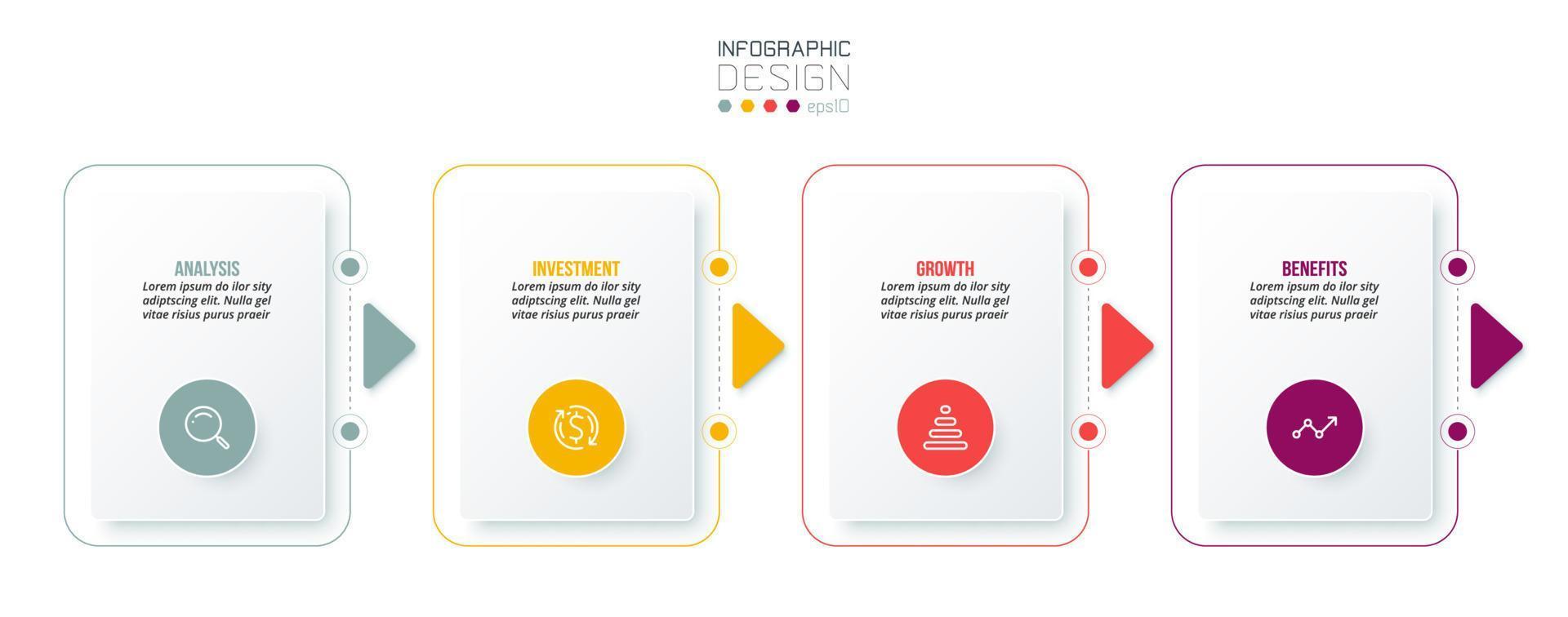 Infographic template business concept with option. vector