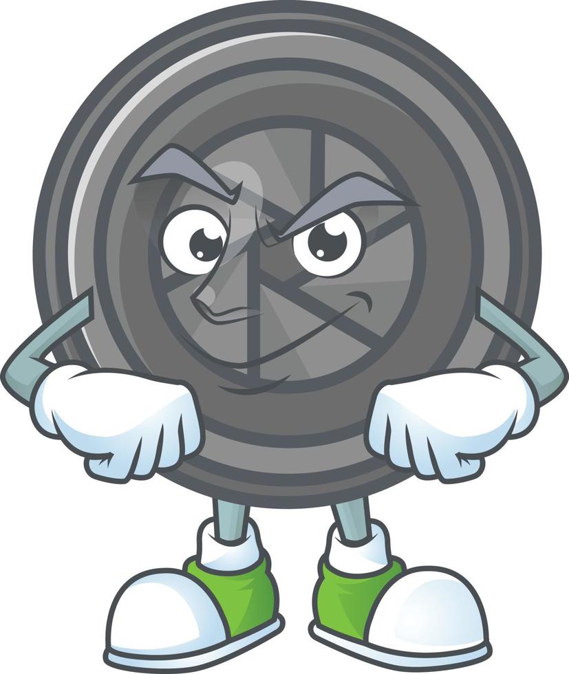 Camera lens mascot icon design vector