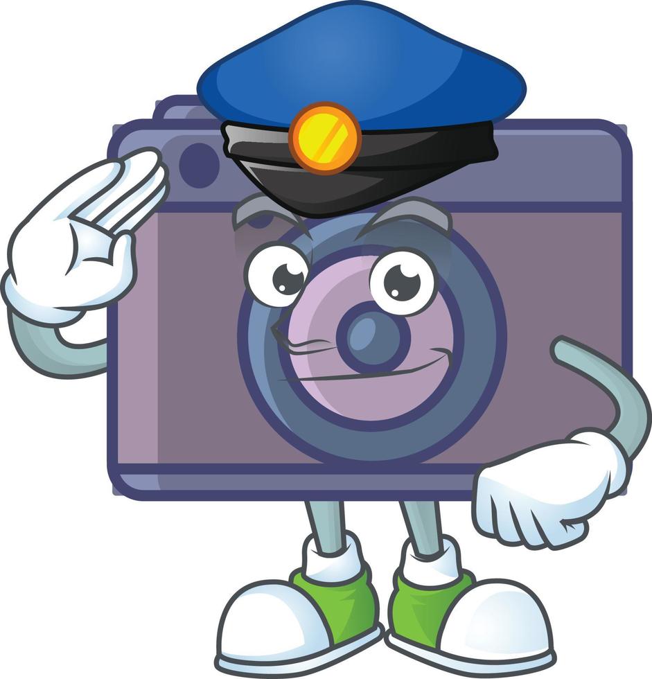 A cute image of retro camera cartoon character vector