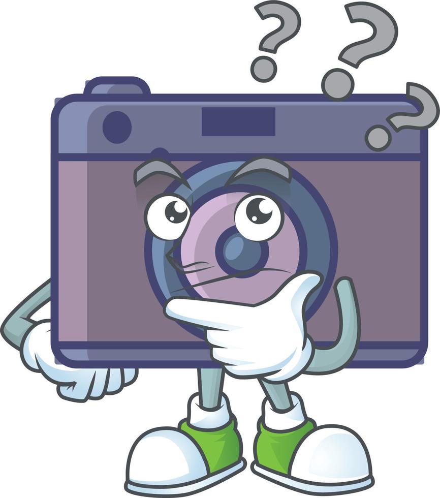 A cute image of retro camera cartoon character vector