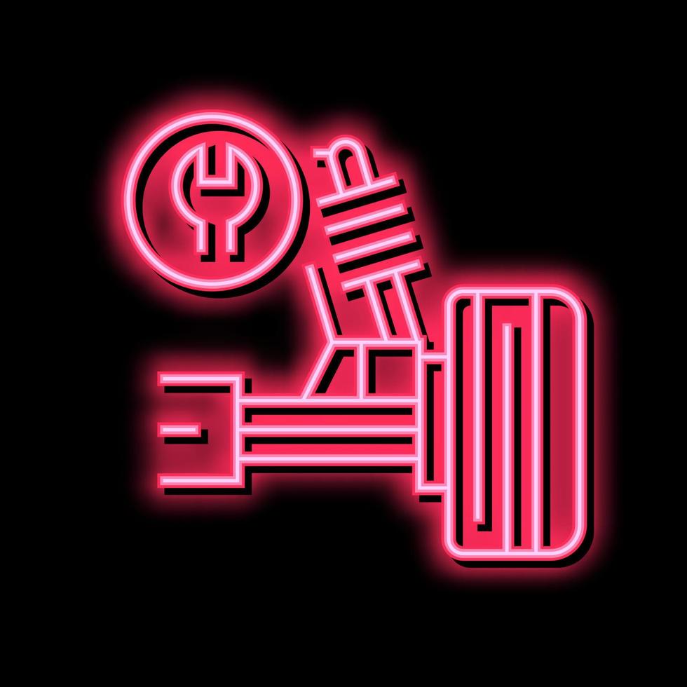 ball joint repair neon glow icon illustration vector