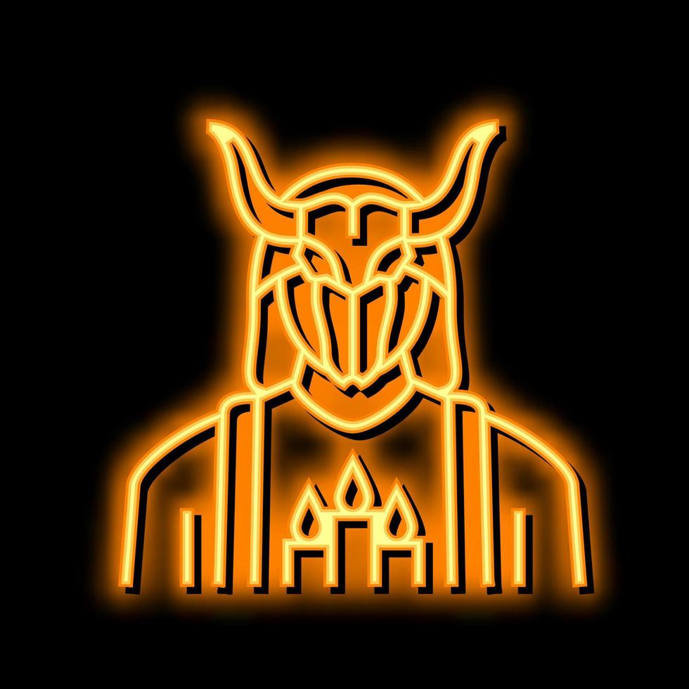 cult religious neon glow icon illustration vector