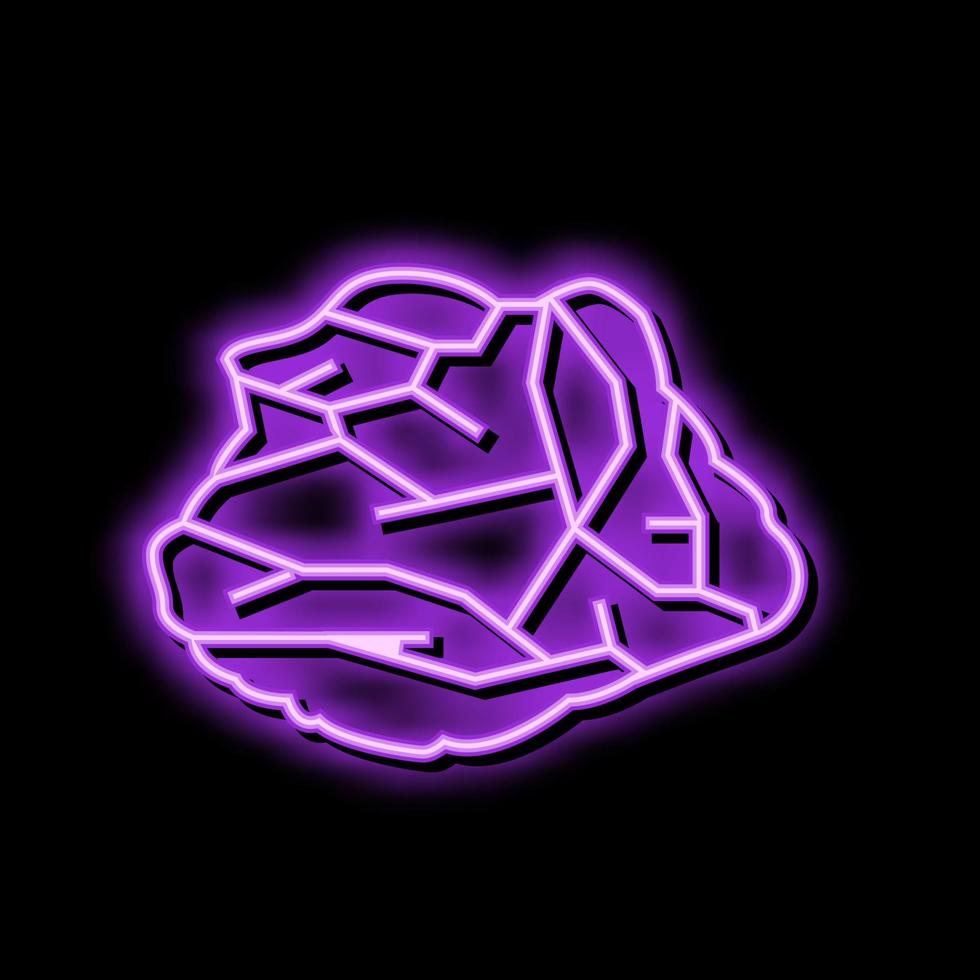 opal stone rock neon glow icon illustration vector