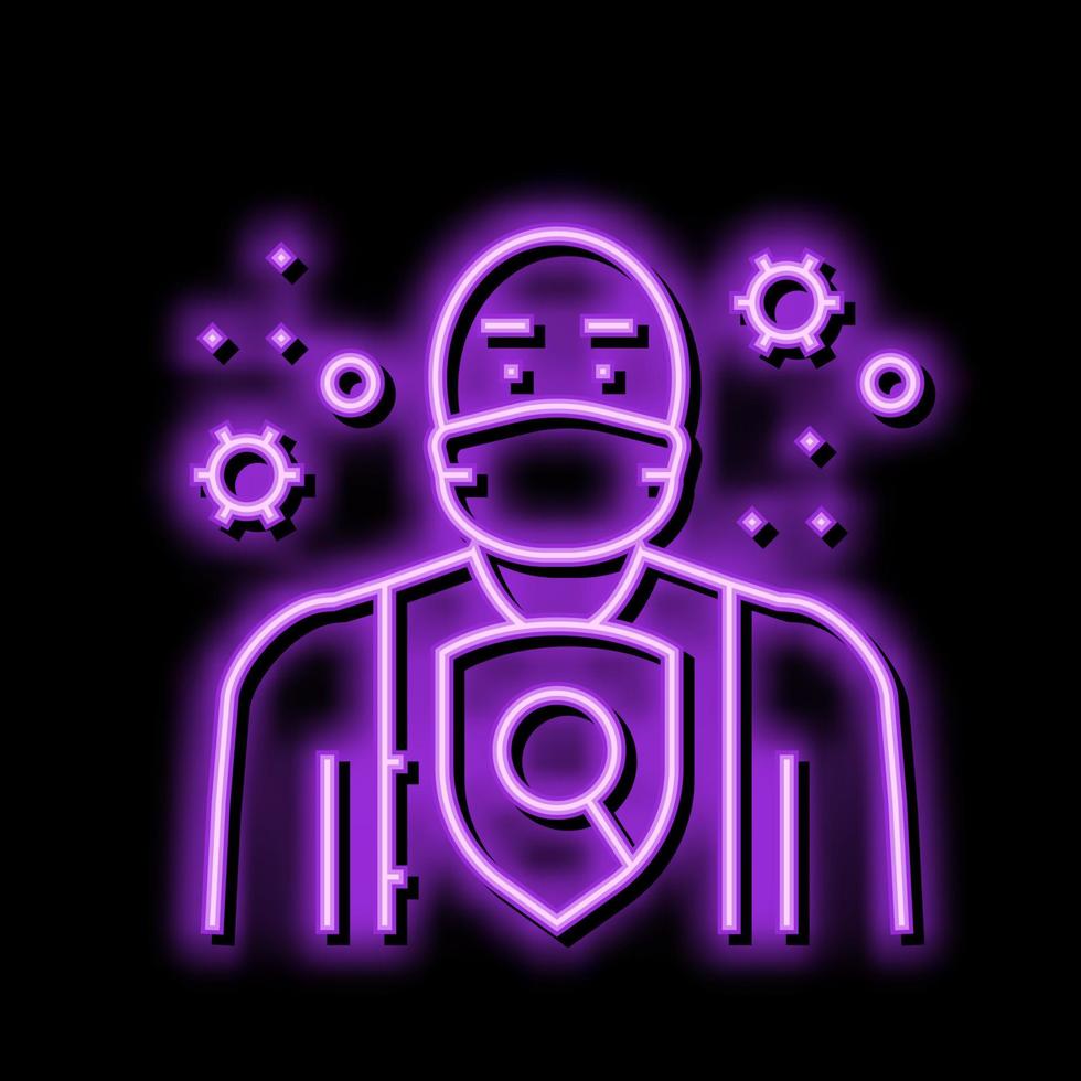 immunologist hiv aids neon glow icon illustration vector