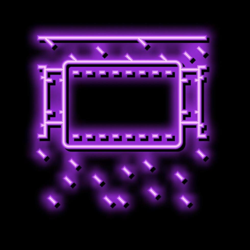 label denim neon glow icon illustration vector