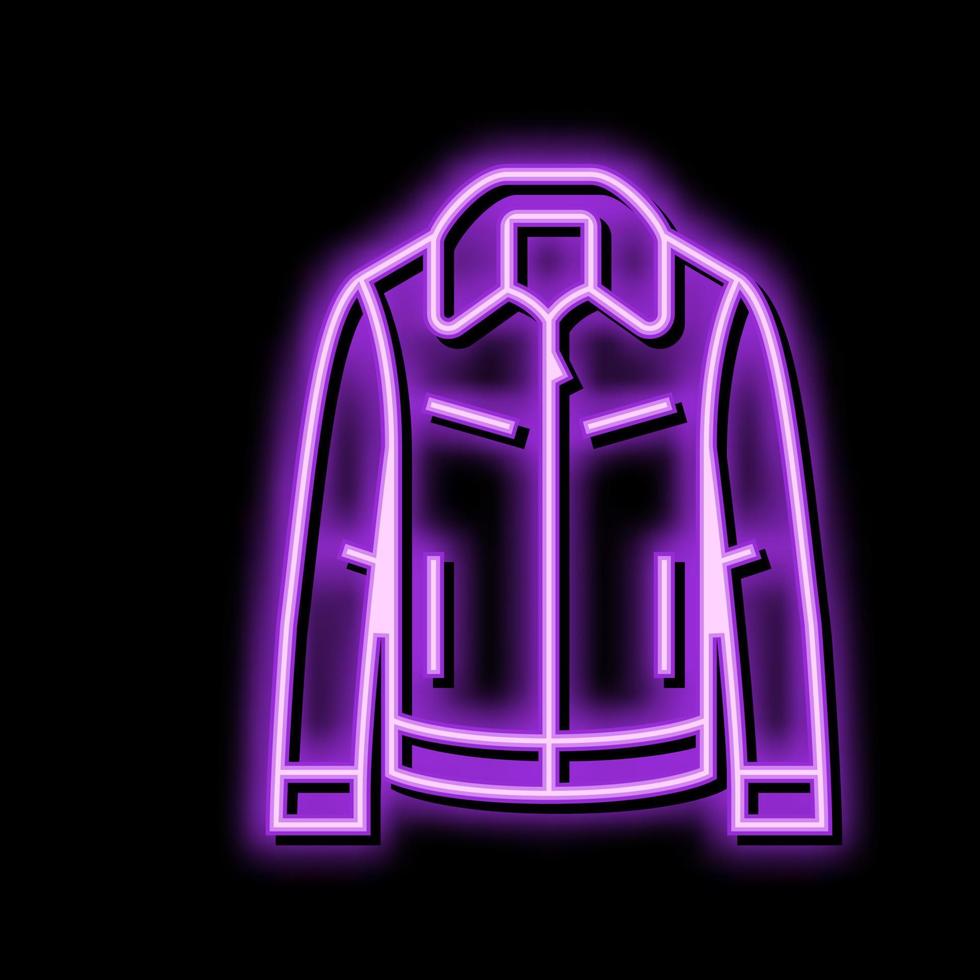 shearling outerwear male color icon vector illustration