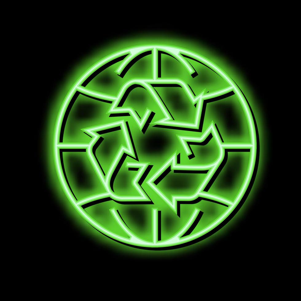 environment ecosystem neon glow icon illustration vector
