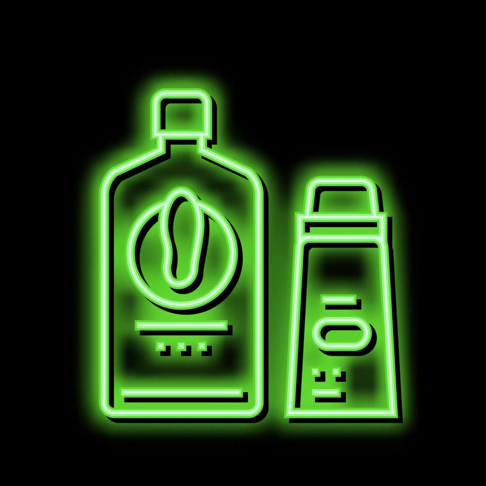 balm shoe care neon glow icon illustration vector