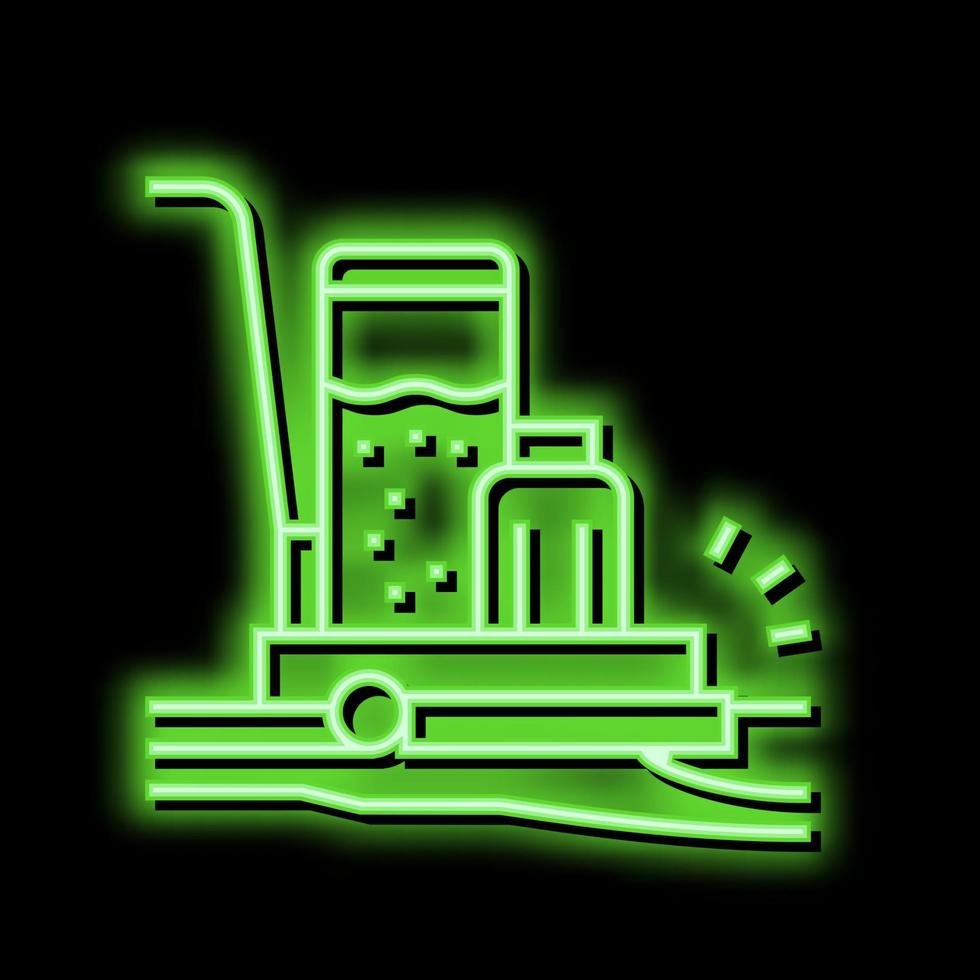 tool carrier trolley neon glow icon illustration vector