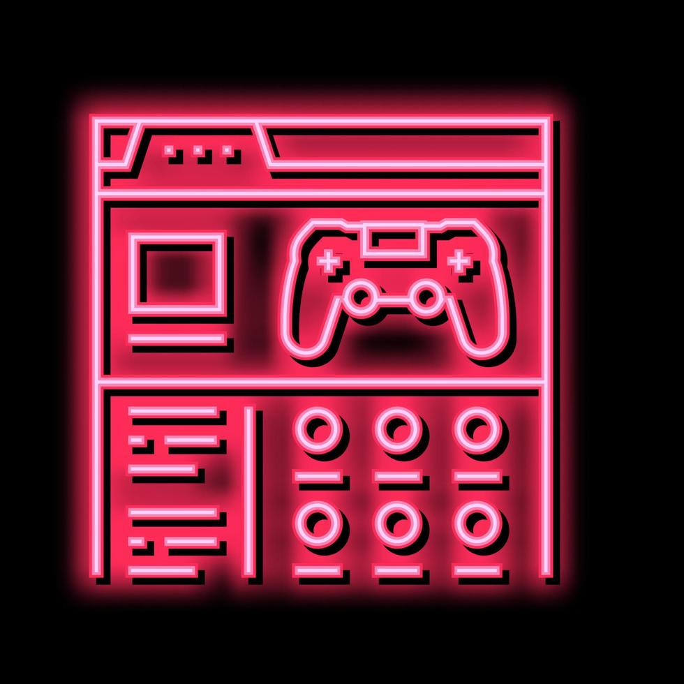 internet gaming neon glow icon illustration vector