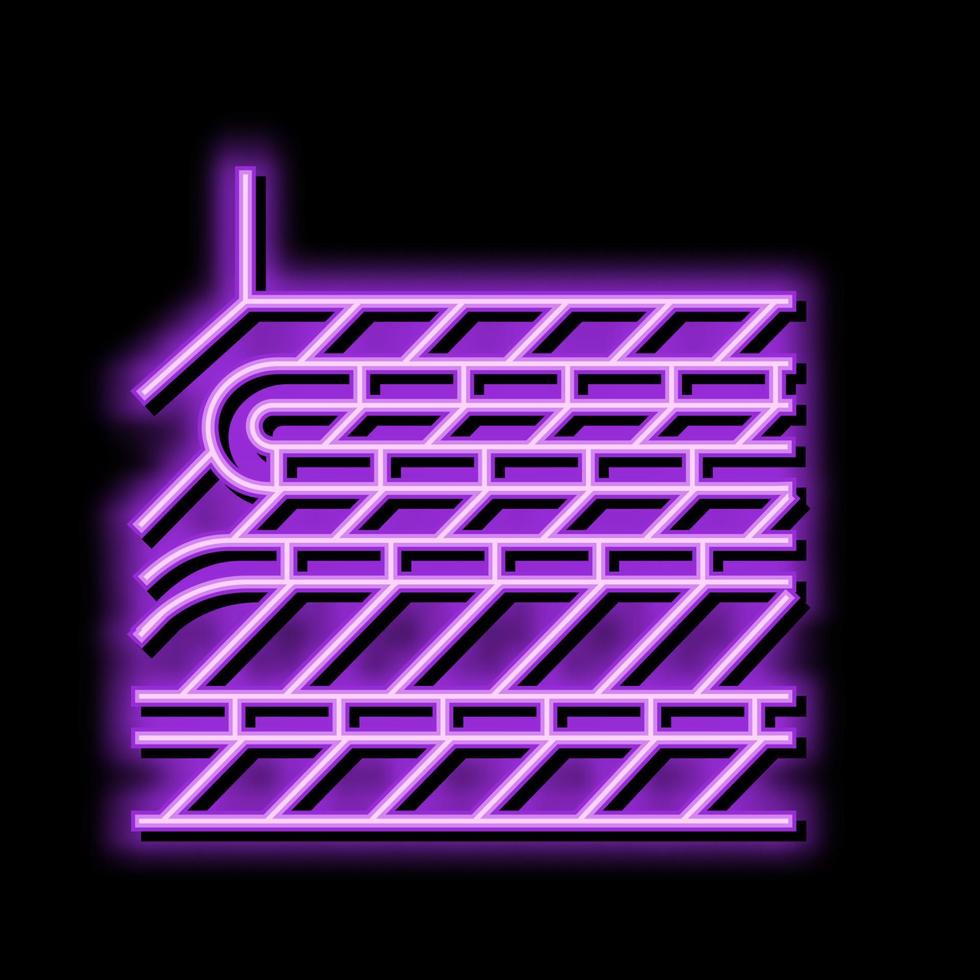 warm floor neon glow icon illustration vector