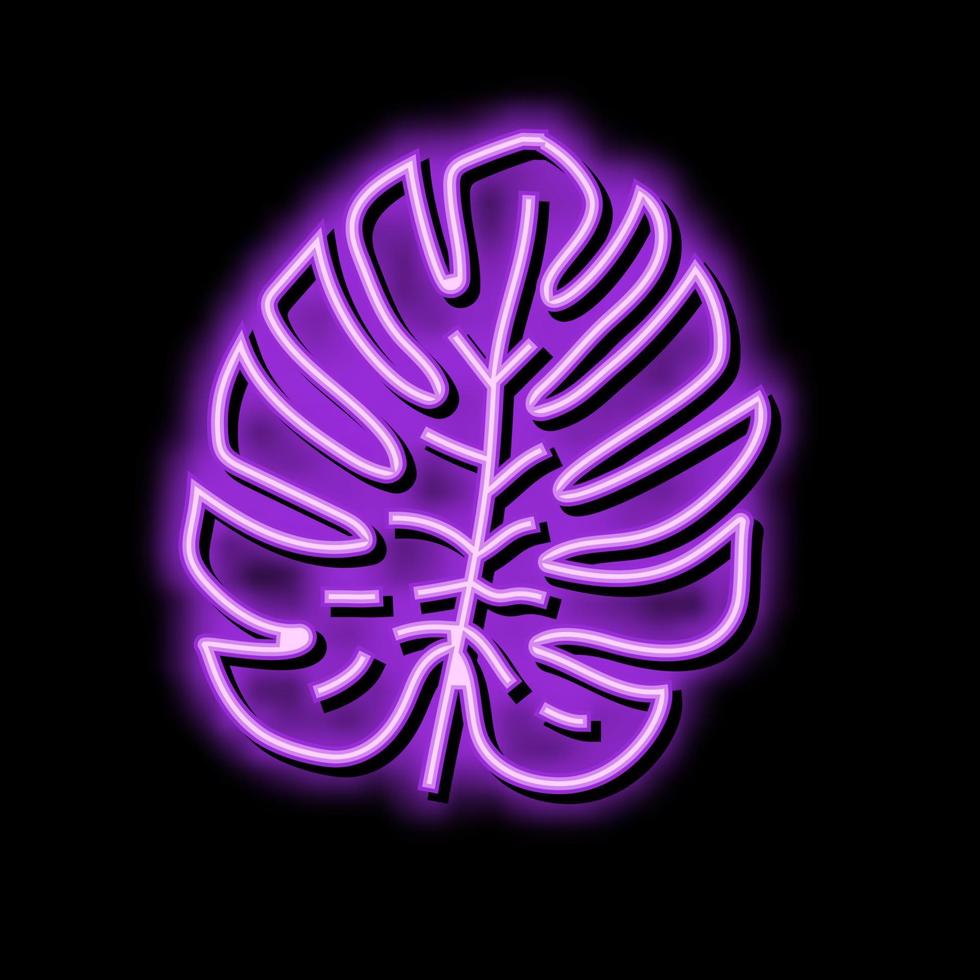 monstera tropical leaf color icon vector illustration