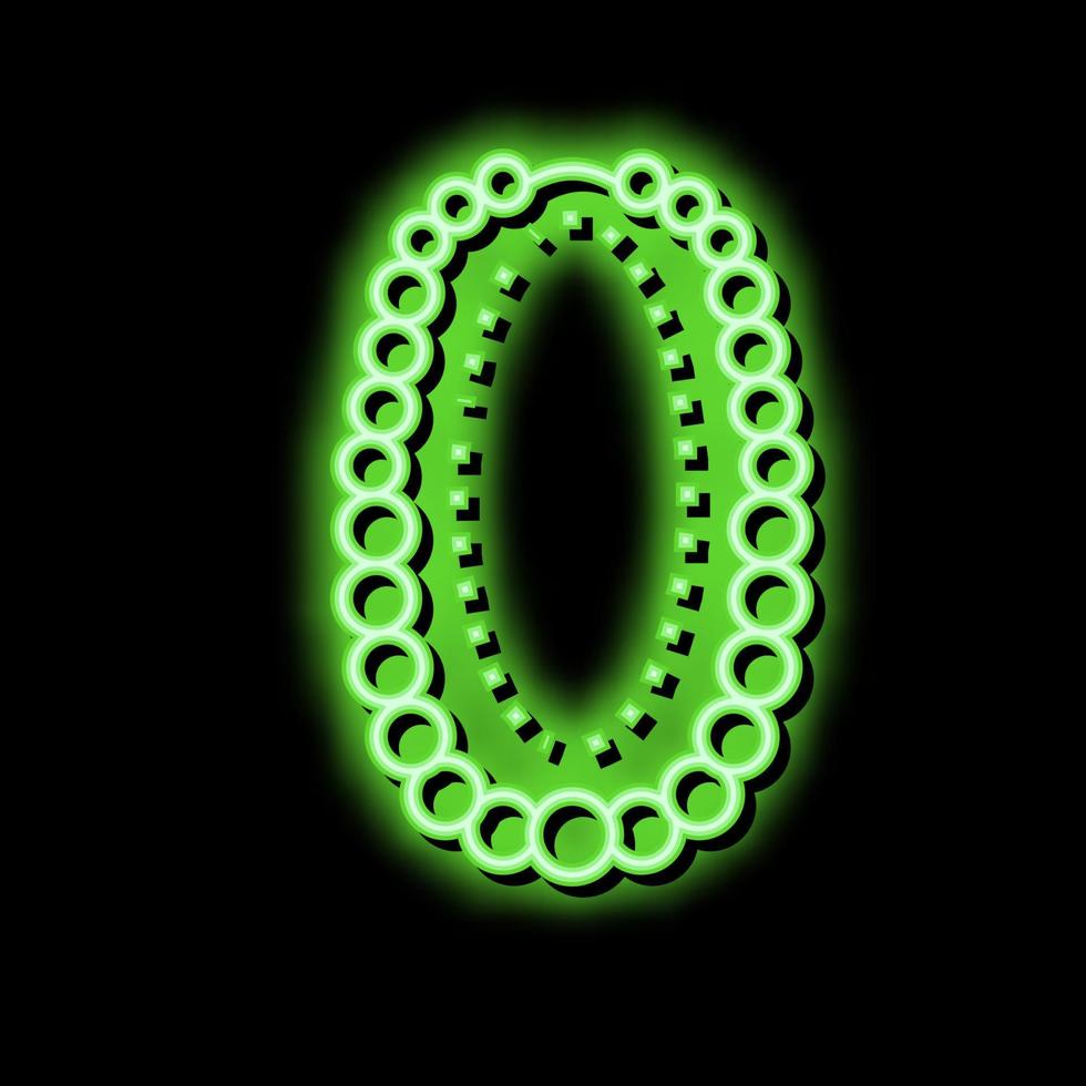 beads jewellery neon glow icon illustration vector