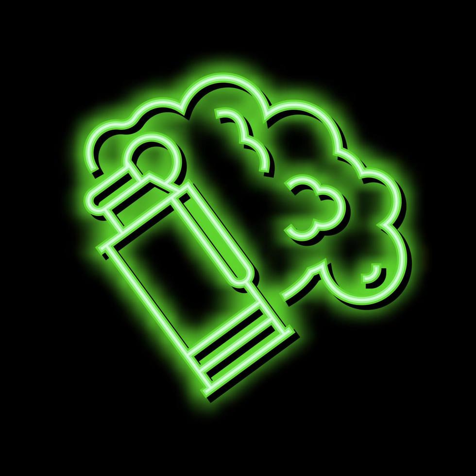 grenade smoke neon glow icon illustration vector