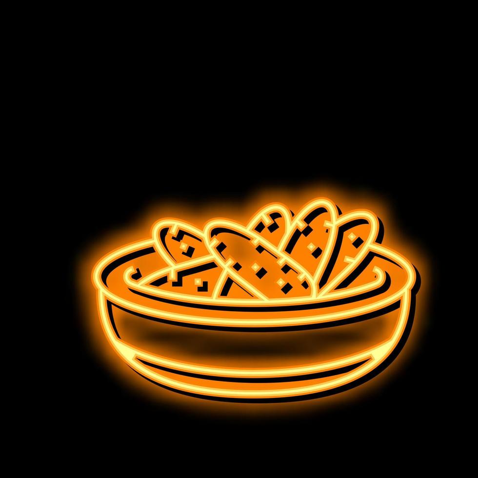 harvest cucumber neon glow icon illustration vector
