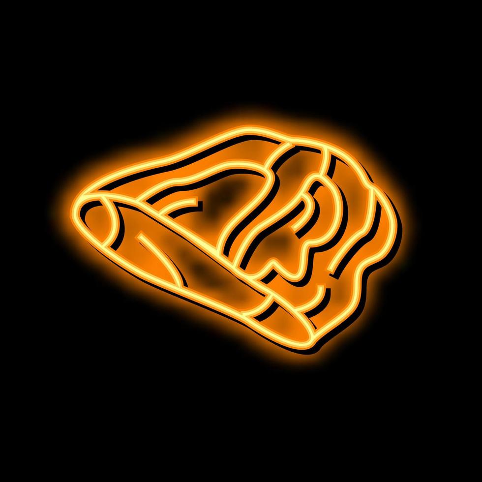 brisket beef meat neon glow icon illustration vector