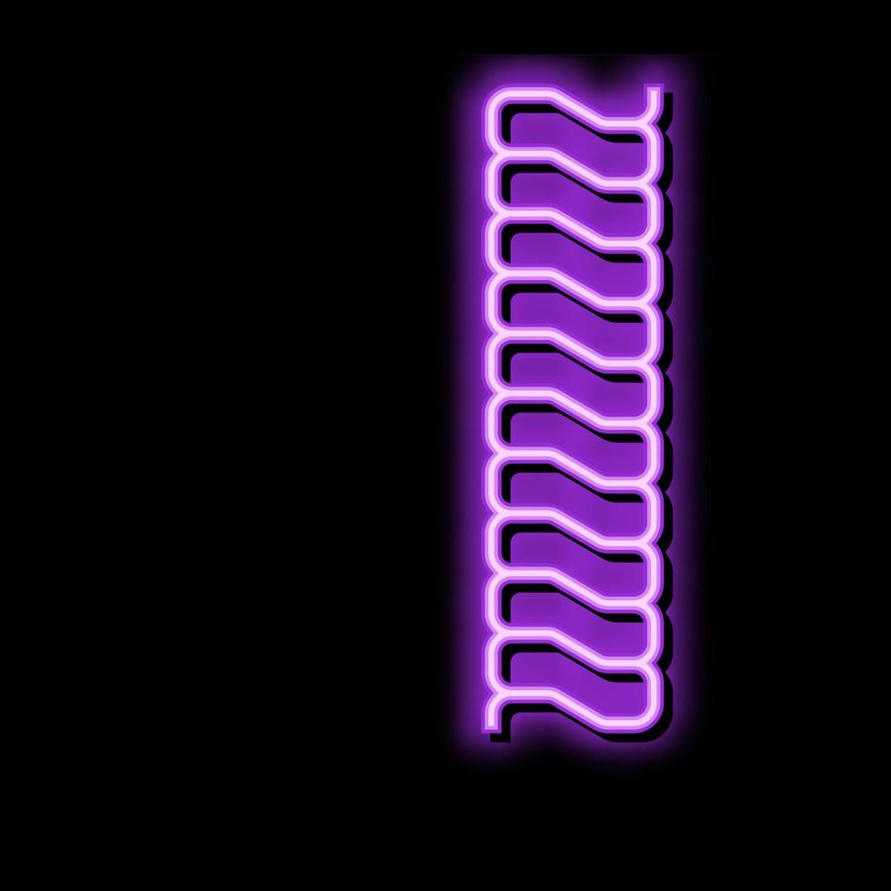 snake chain neon glow icon illustration vector