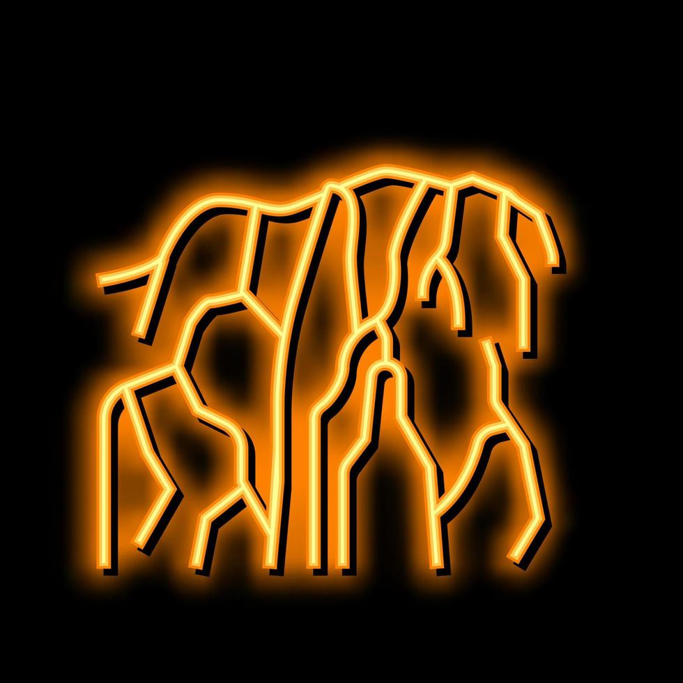 angel falls neon glow icon illustration vector