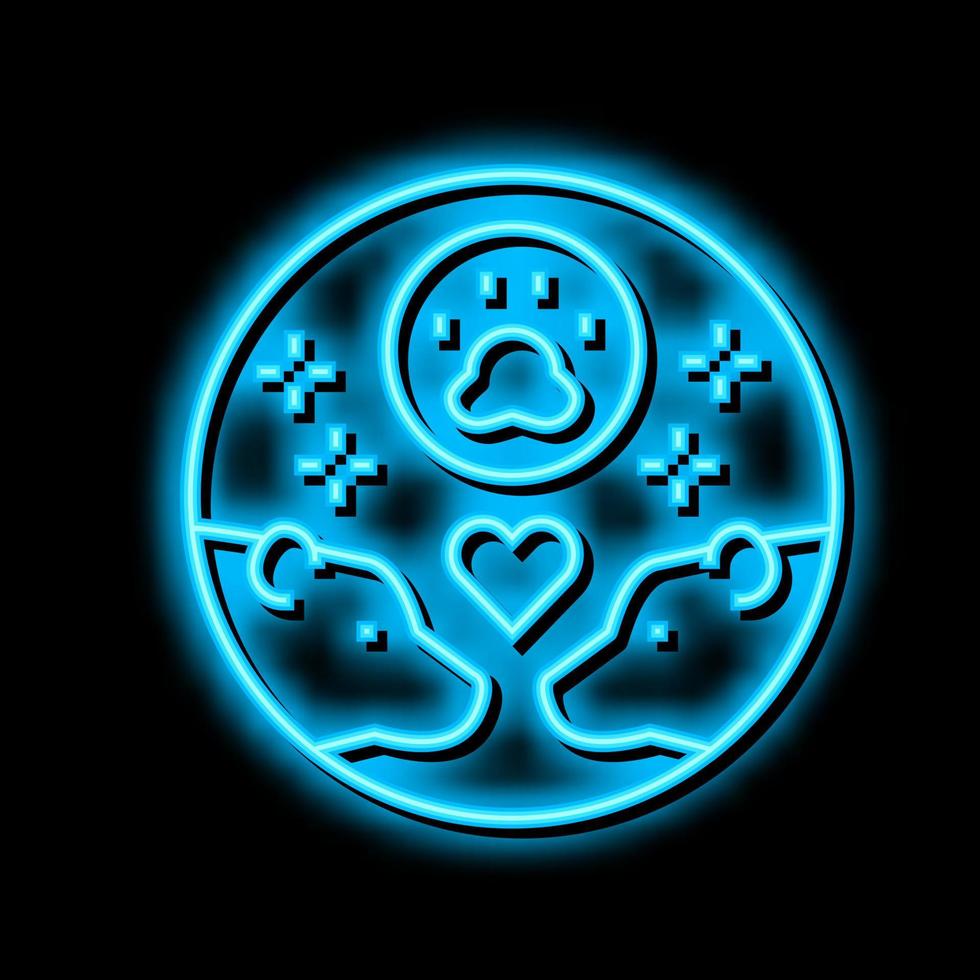 behavioral ecology neon glow icon illustration vector