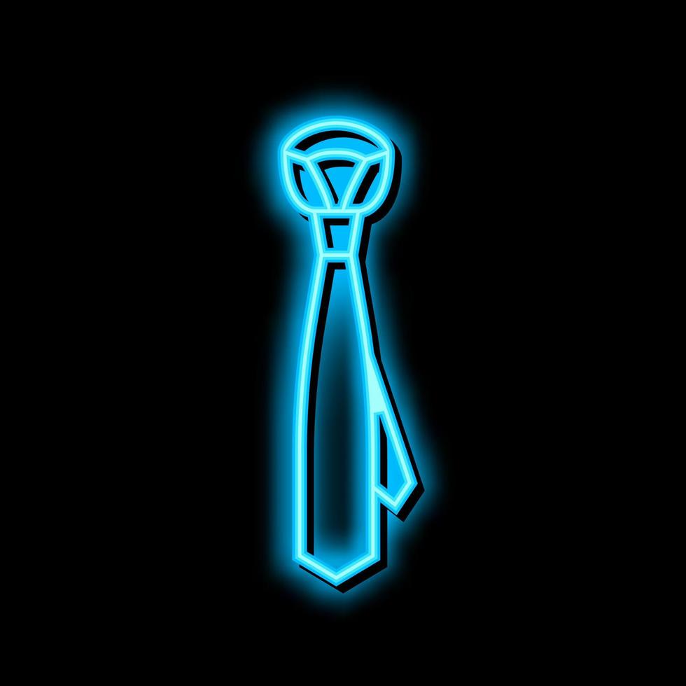 tie formalwear accessory neon glow icon illustration vector