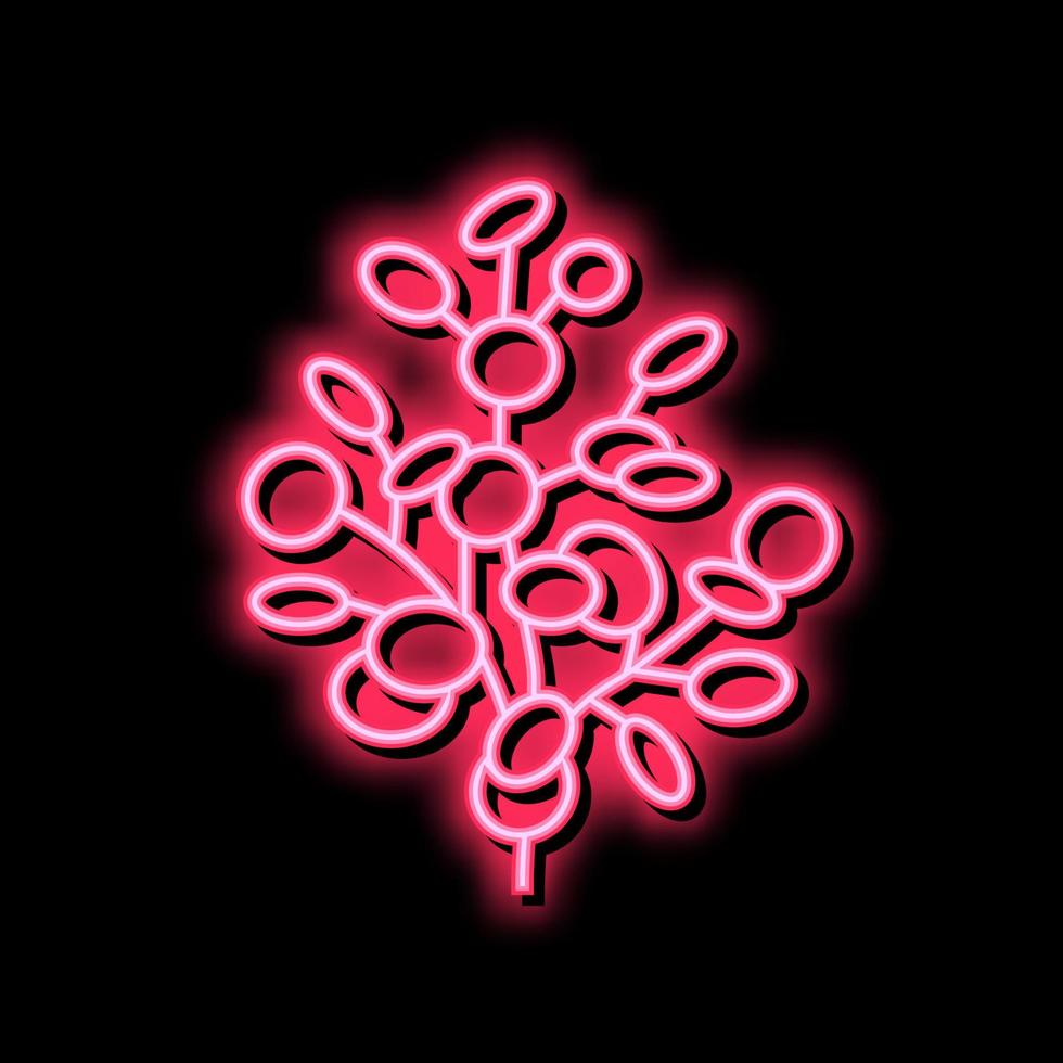 eucalyptus aromatherapy neon glow icon illustration vector