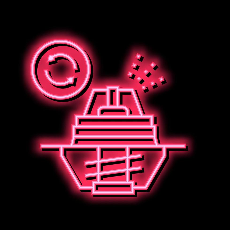 thermostat replacement neon glow icon illustration vector