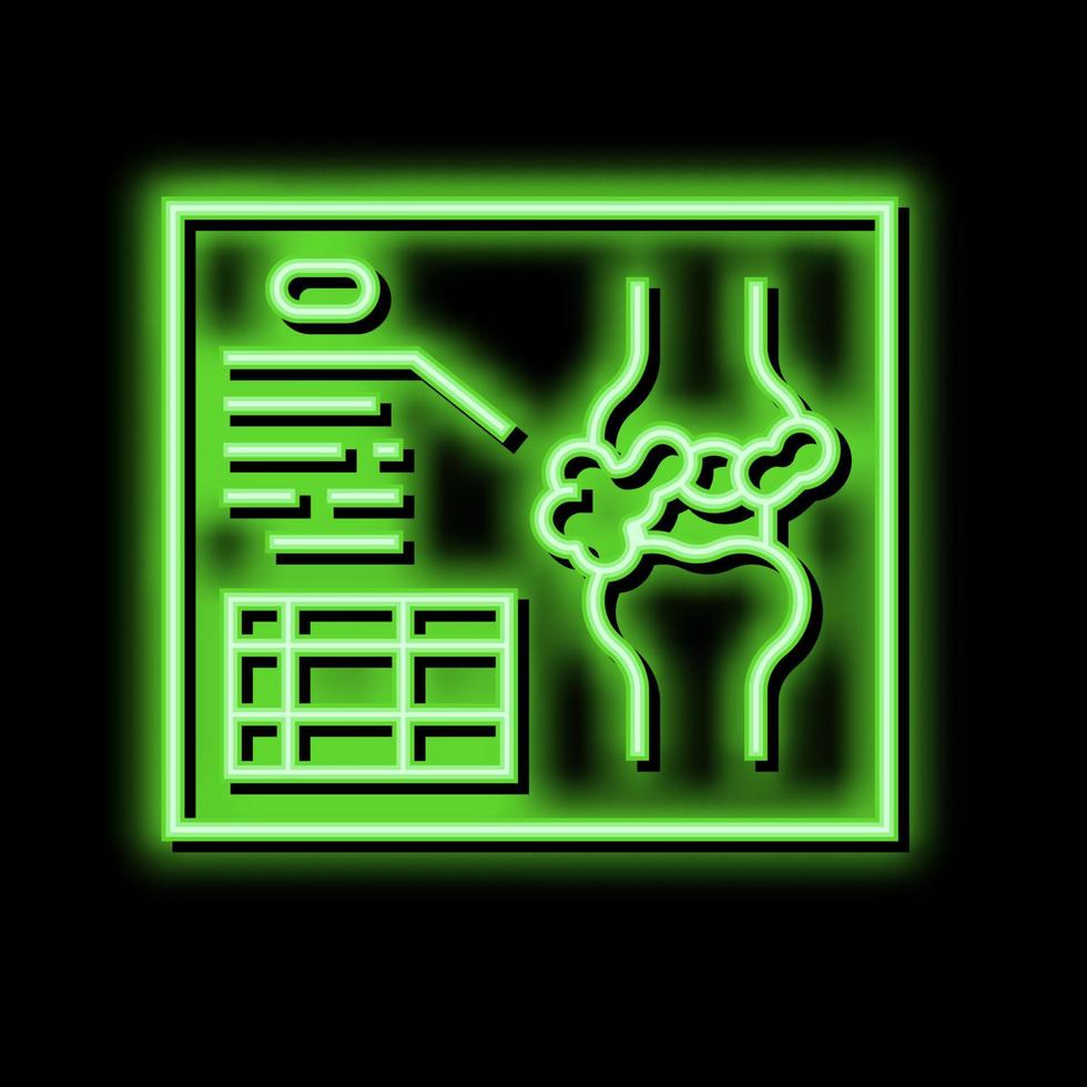 lumps analysis and researching neon glow icon illustration vector