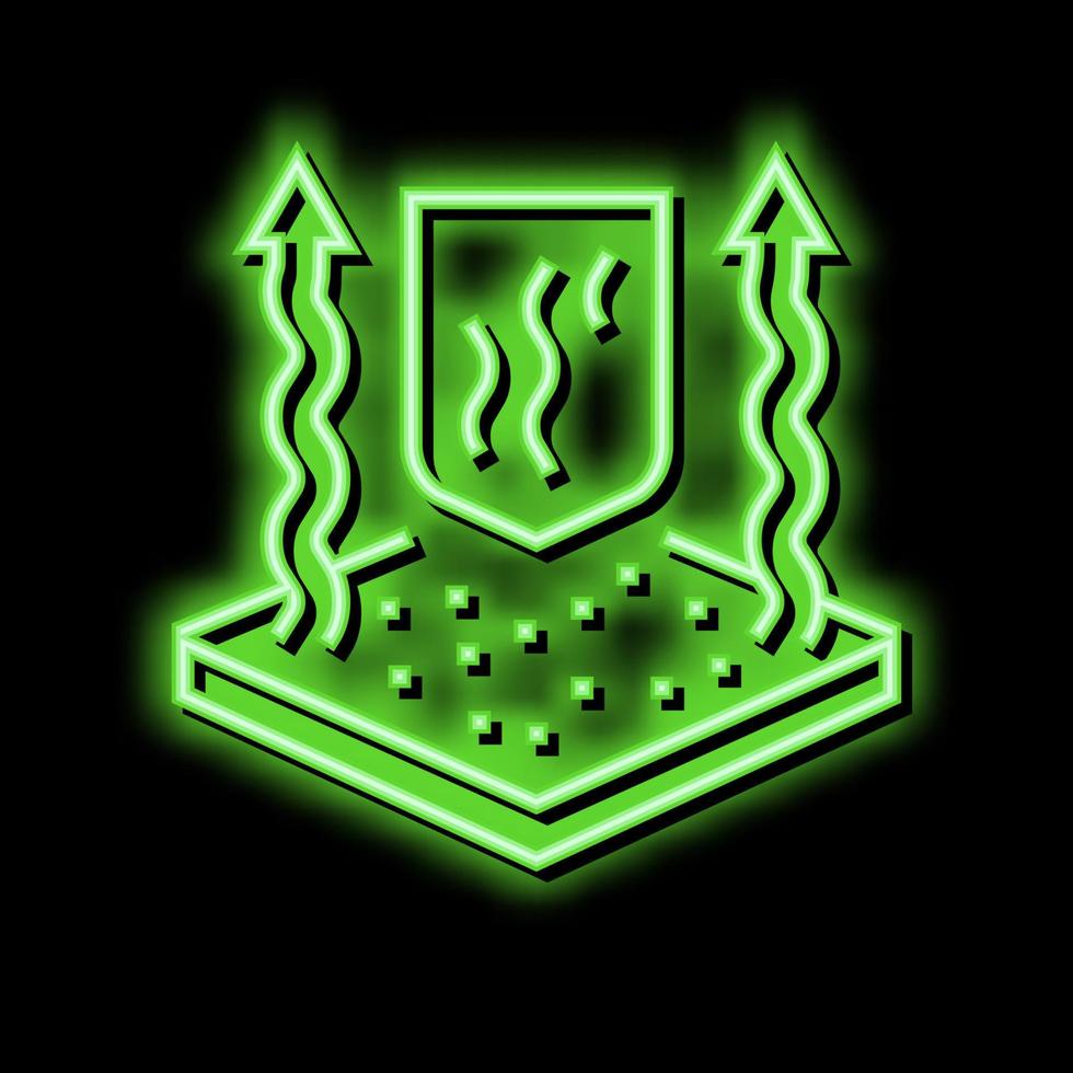 breathable fabric neon glow icon illustration vector