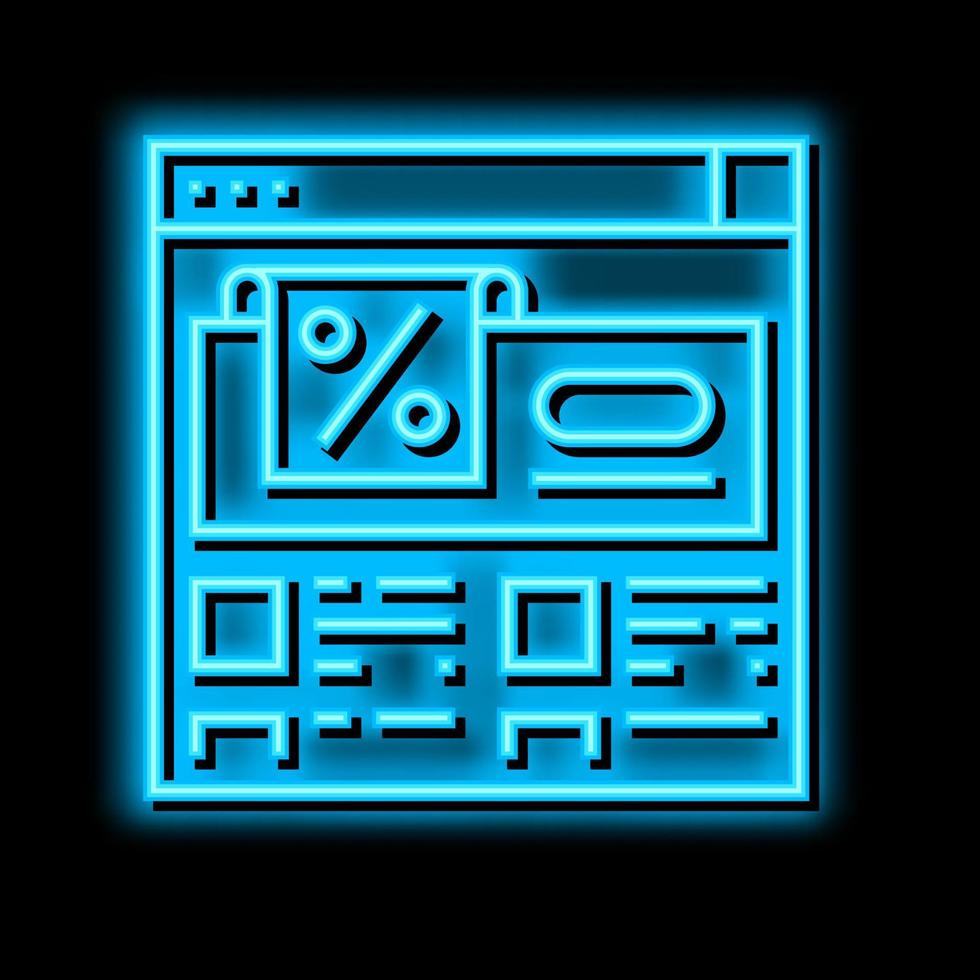 mega sale neon glow icon illustration vector