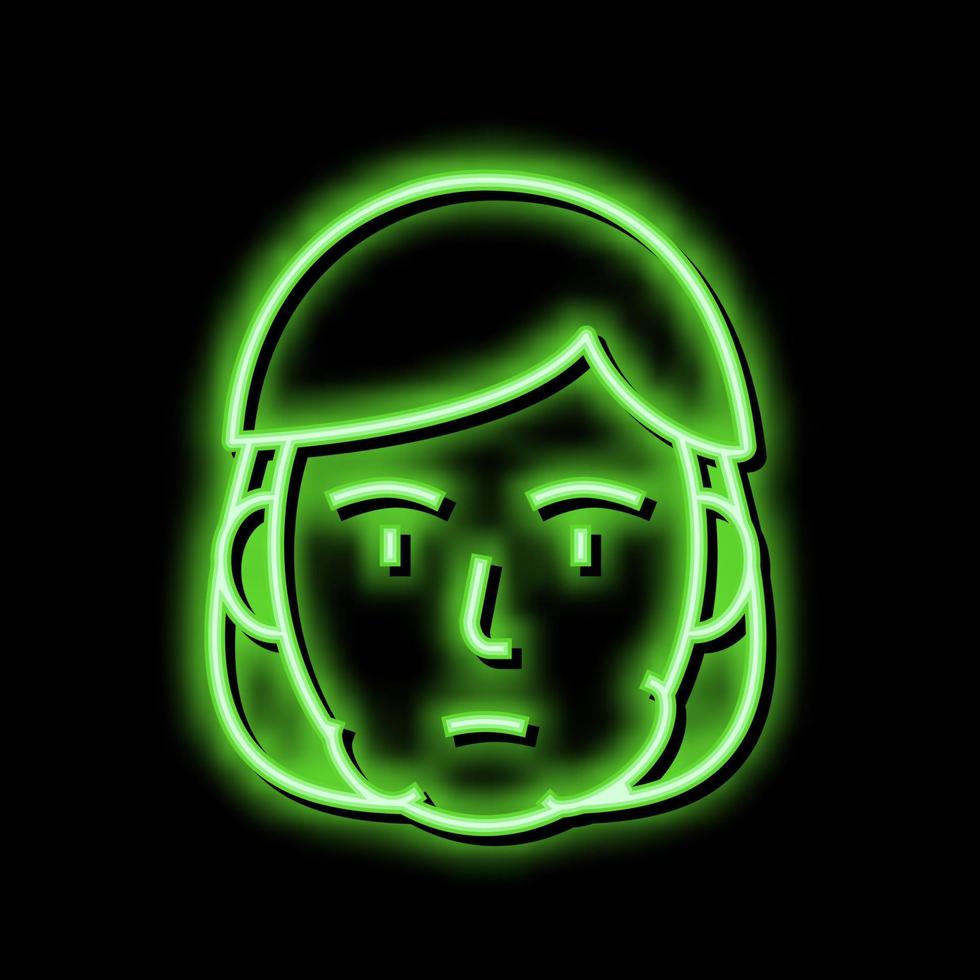 inflammation of submandibular lymph nodes neon glow icon illustration vector