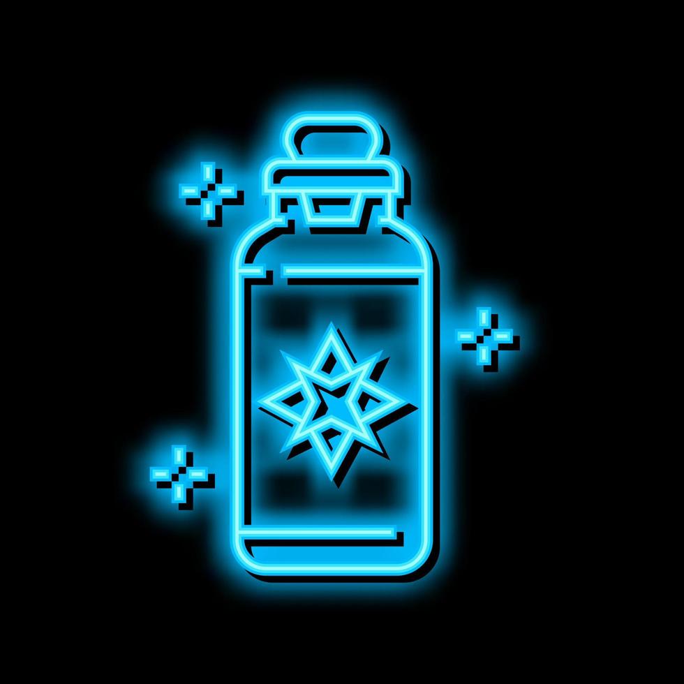 potion boho neon glow icon illustration vector