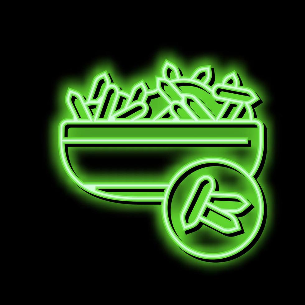 arroz groat neón resplandor icono ilustración vector