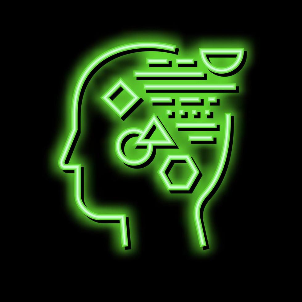 logic philosophy neon glow icon illustration vector