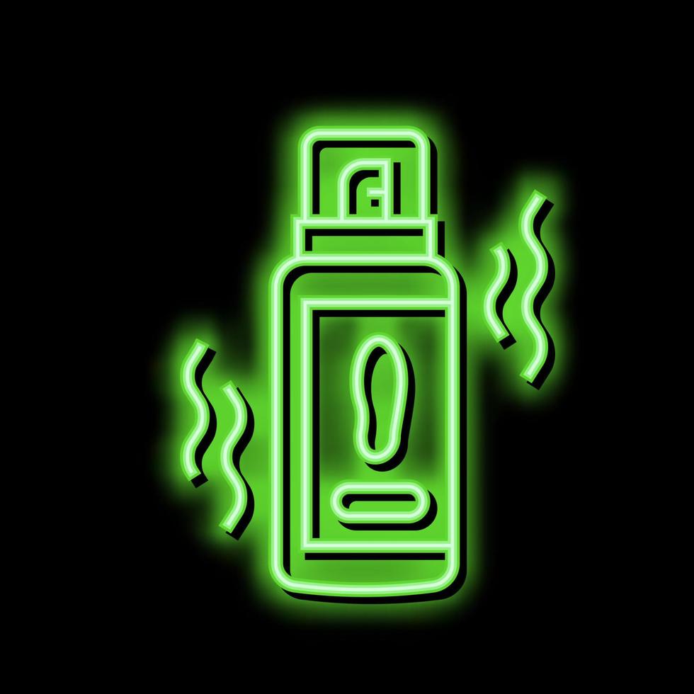 deodorant shoe care neon glow icon illustration vector