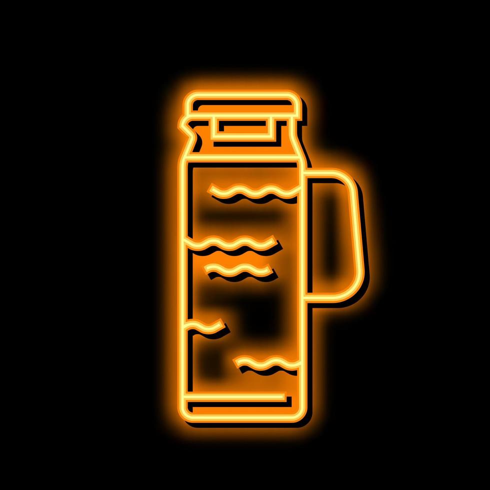 iced tea pitcher neon glow icon illustration vector