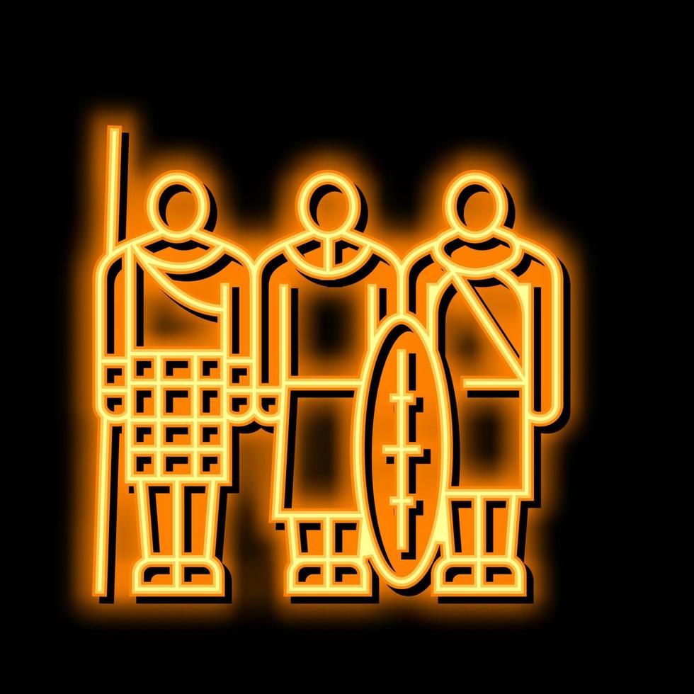 tribe african neon glow icon illustration vector