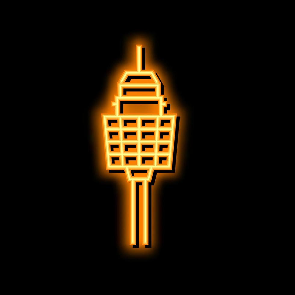 Sydney torre neón resplandor icono ilustración vector