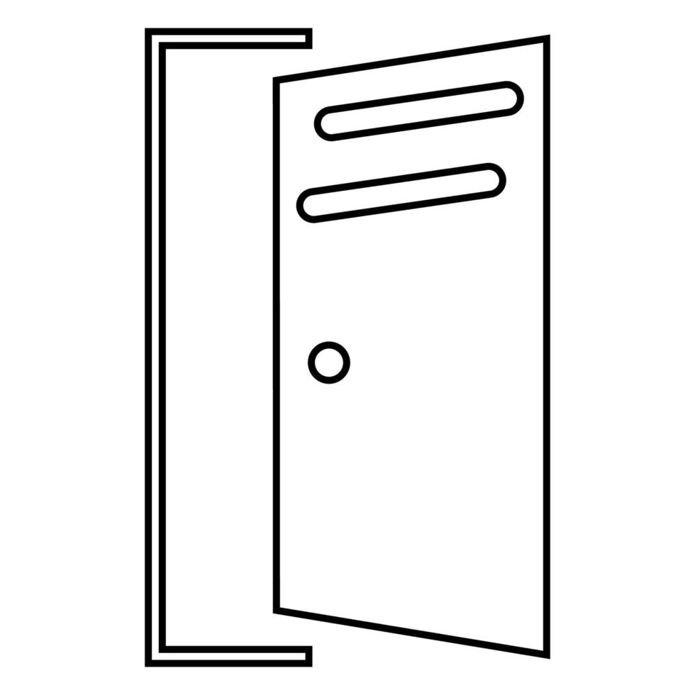 puerta icono ilustración vector