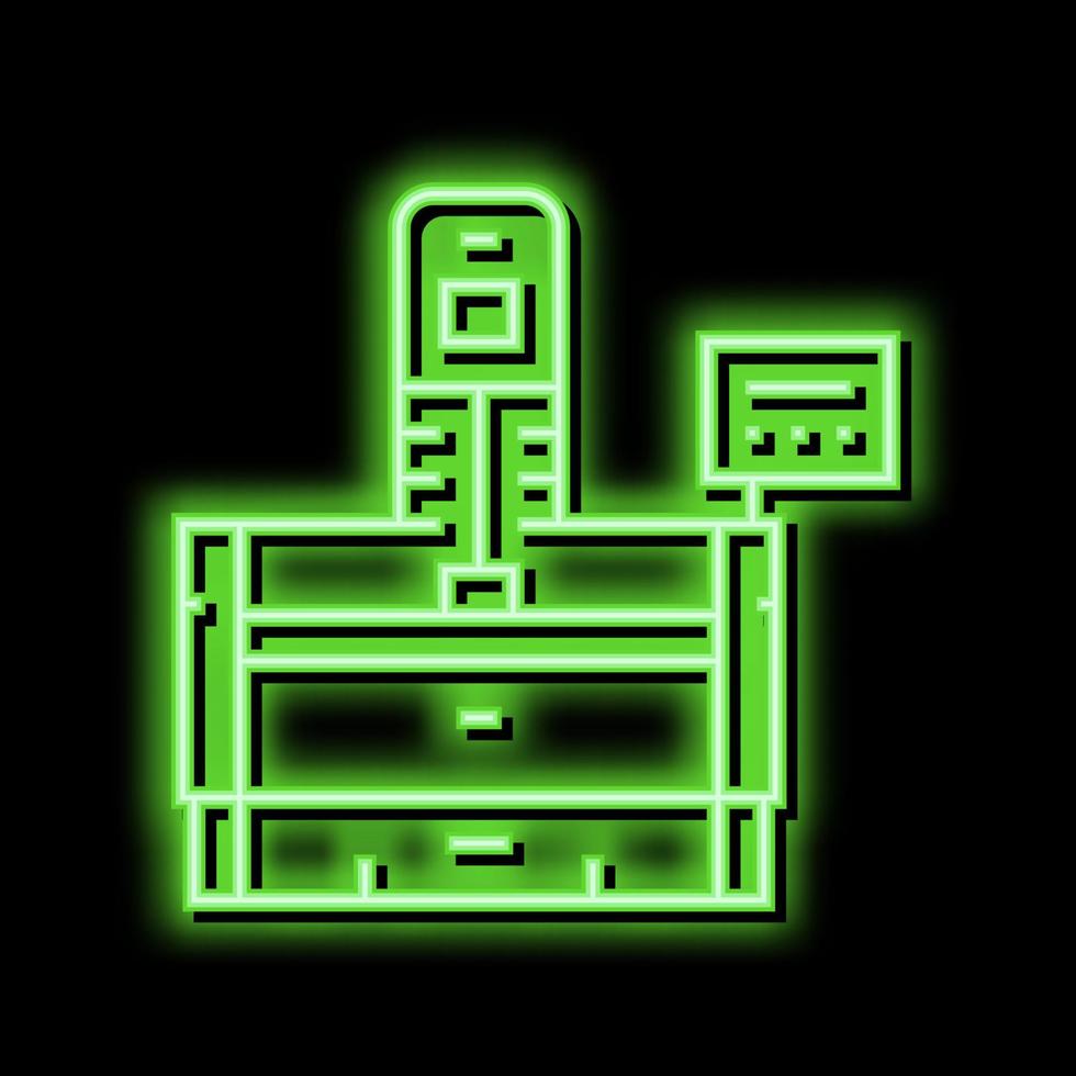 honing machine neon glow icon illustration vector