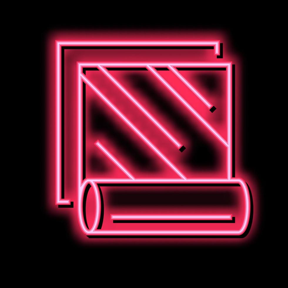 facing wall layer neon glow icon illustration vector