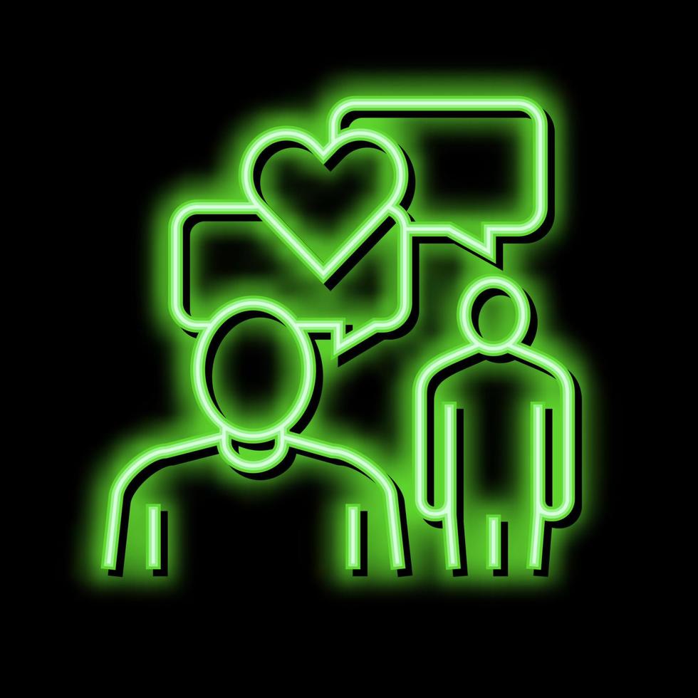 courtesy soft skill neon glow icon illustration vector
