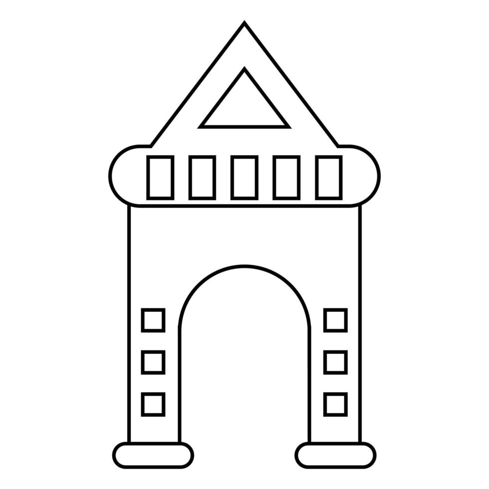 portón icono ilustración vector