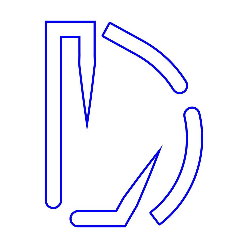 letra re icono ilustración vector