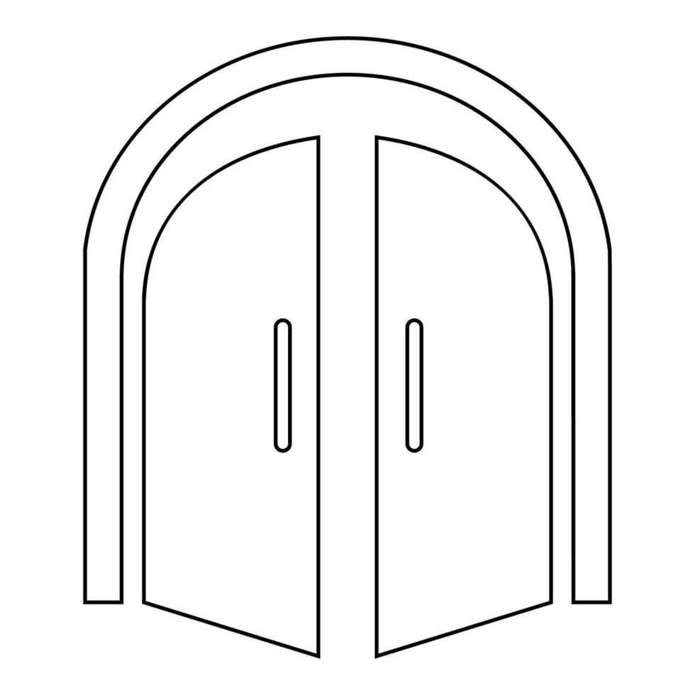 puerta icono ilustración vector