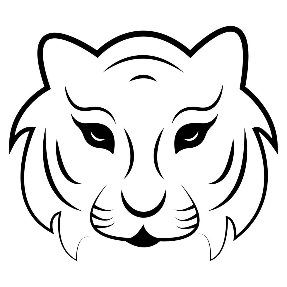 tiger icon illustration vector