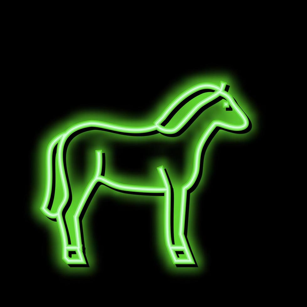 horse animal neon glow icon illustration vector