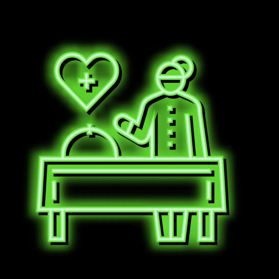 cooking homecare service neon glow icon illustration vector