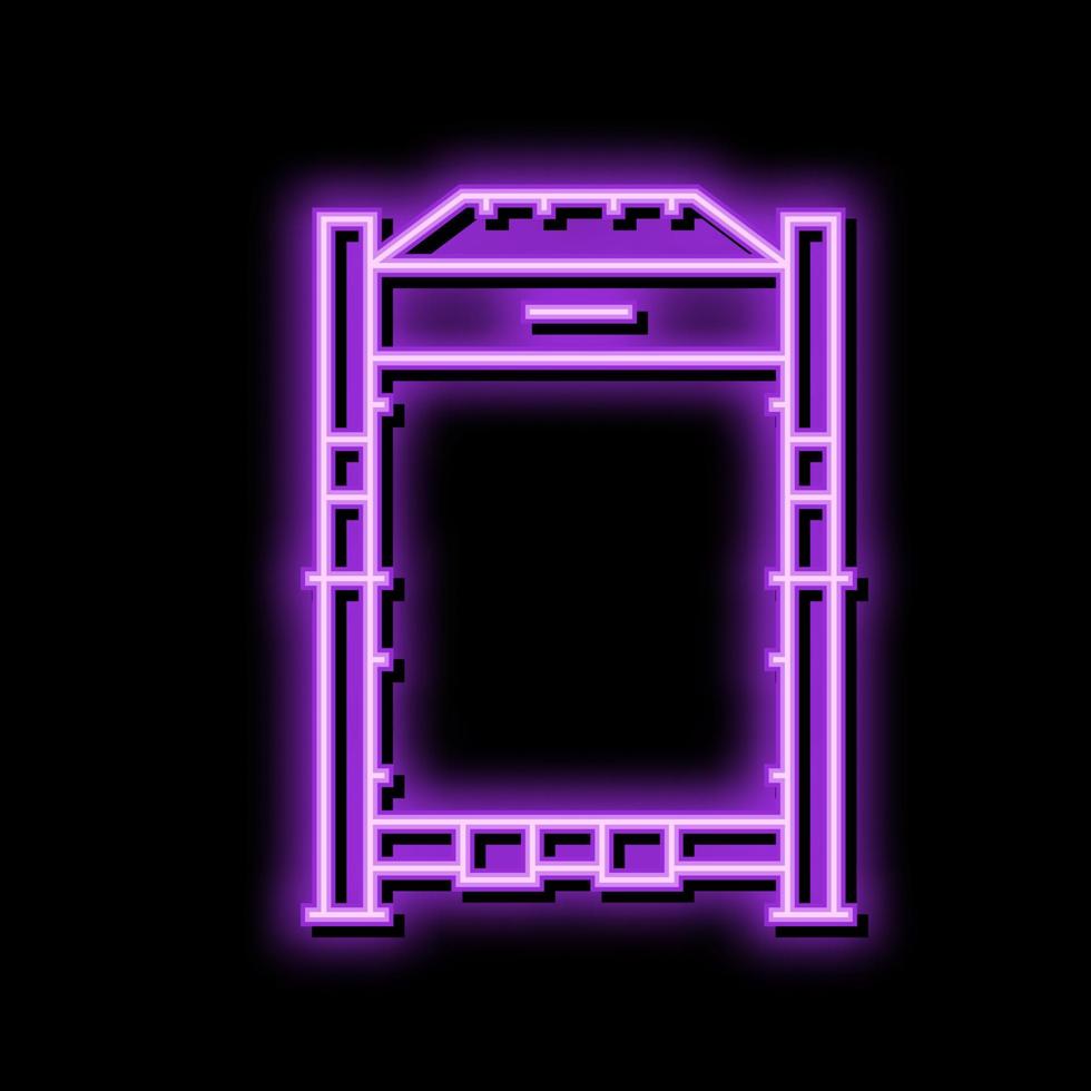 power rack fitness sport neon glow icon illustration vector