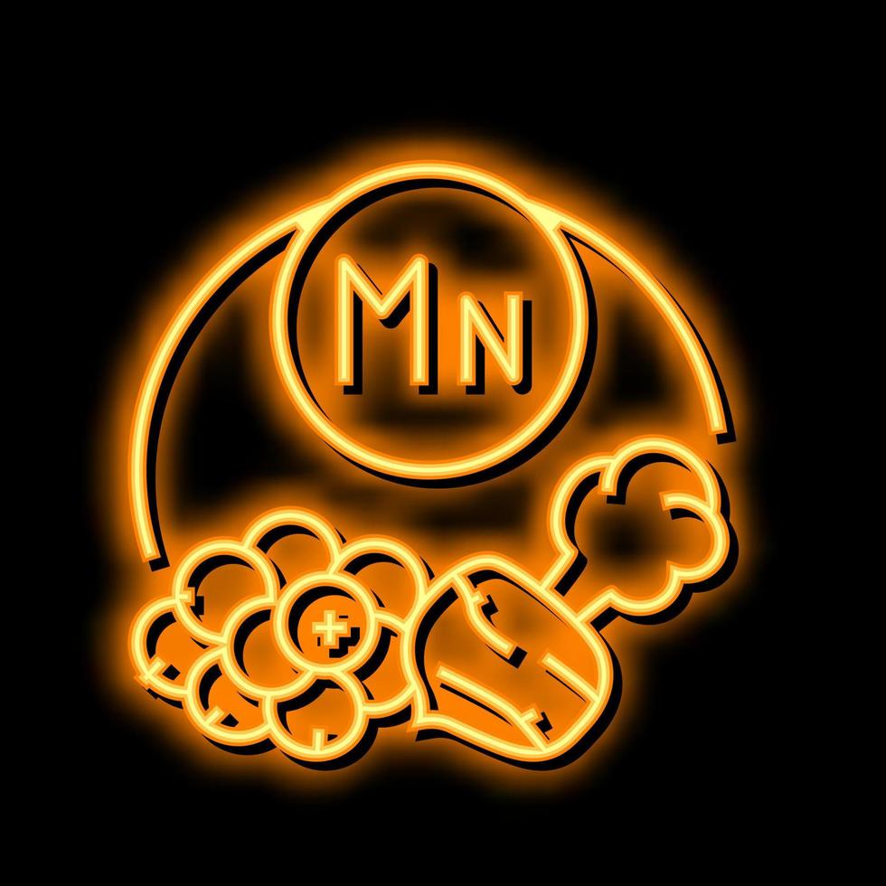 mn vitamin neon glow icon illustration vector
