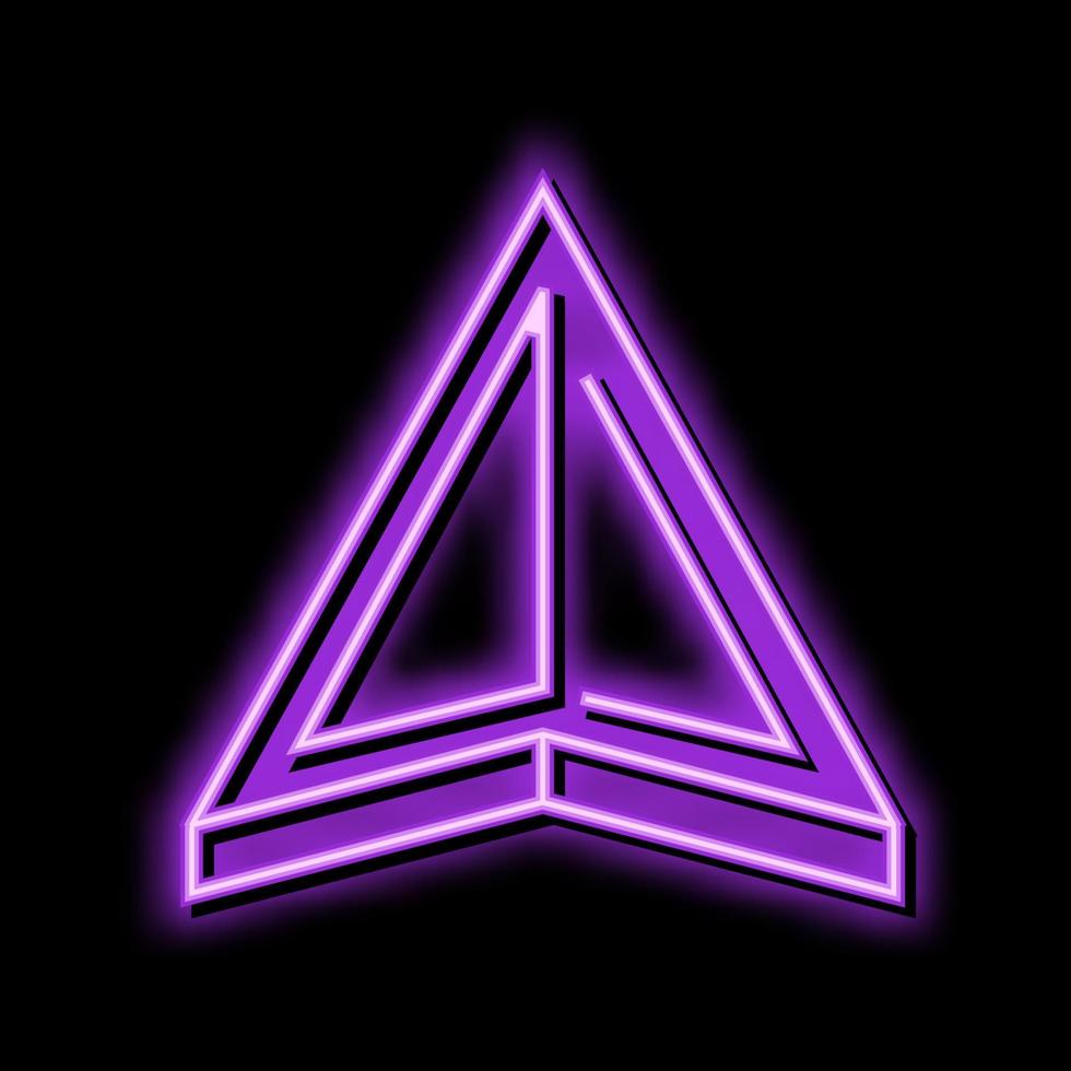 navigation arrow neon glow icon illustration vector